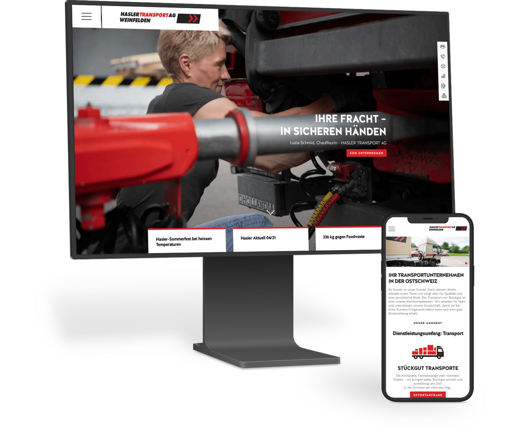 Neuer Webauftritt für die HASLER TRANSPORT AG