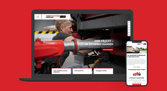 Neuer Webauftritt für die HASLER TRANSPORT AG
